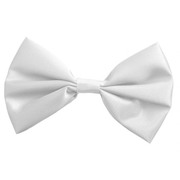 Satin Bow Tie - White