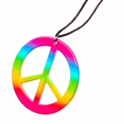 Rainbow Peace Sign Necklace