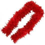 Red Plush Feather Boa 1.8m