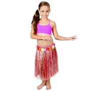 Multicolour Hula Skirt with Flowers - Child