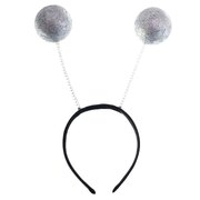 Alien/Glitter Ball Headband - Silver