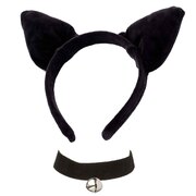 Cat Ear Headband & Collar Set