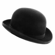 Black Feltex Bowler Hat - One Size (59cm)