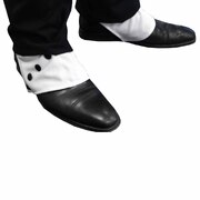 White 1920s Gangster Shoe Spats