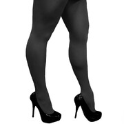 Black Opaque Tights - Adult