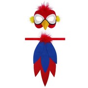 Deluxe Animal Mask & Tail Set - Parrot