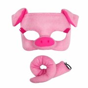 Deluxe Animal Mask & Tail Set - Pig