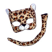 Deluxe Animal Mask & Tail Set - Leopard