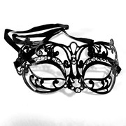 Metal Masquerade Mask - Black