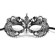 Metal Masquerade Mask - Black Butterfly