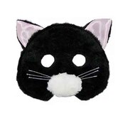 Plush Animal Mask - Black Cat