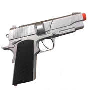 Die-Cast Silver Pistol Costume Prop - Adult