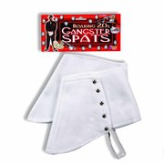 1920s Gangster Shoe Spats - White