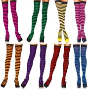 Stripe Thigh High Stockings