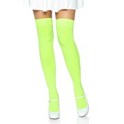 Neon Green Thigh High Stockings (Luna) - Adult Standard