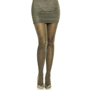 Black/Gold Lurex Shimmer Tights (Marsha) - Adult Standard