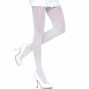 Opaque White Tights - Adult