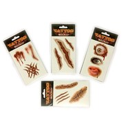 12  x Wounds Temporary Tattoos
