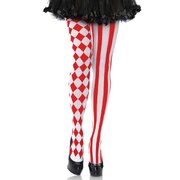 Harlequin Tights (Red/White) - Adult Standard