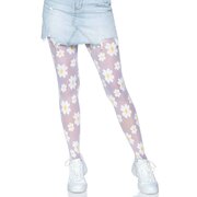 Daisy White Sheer Tights - Adult One Size