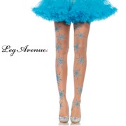 Let It Snow Glitter Snowflake Pantyhose