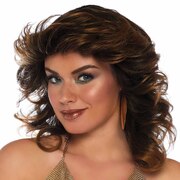 Farrah Feathered Wig - Brunette