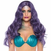 Purple Long Wavy Mermaid Wig - Adult