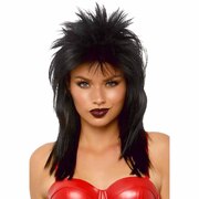 Black Rockstar 80s Wig - Adult
