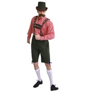 Rudolph Oktoberfest Lederhosen Costume (Green) - Adult