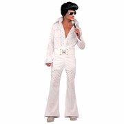 Vegas Superstar Costume (Elvis White Jumpsuit) - Adult