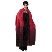 Red Ombre Hooded Cape - Adult