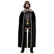 Black Velvet Cape with Faux Fur Colour - Adult