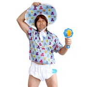Big Baby Boomer Costume (Blue) - Adult