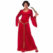 Ruby Red Medieval Sorceress Costume - Adult Standard