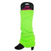 Knitted Leg Warmers - Neon Green