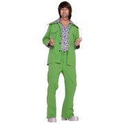 70's Green Leisure Suit Costume - Adult
