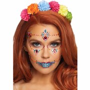Day of the Dead Face Jewels Sticker