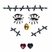 Stitches Adhesive Face Jewels Sticker