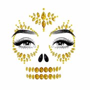Sugar Skull Adhesive Face Jewels Sticker