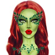 Poison Ivy Adhesive Face Jewels Sticker (Green)