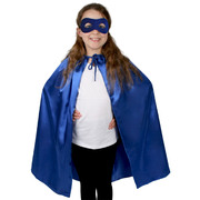 Royal Blue Superhero Cape & Mask Set - Child
