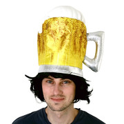Plush Beer Glass Hat