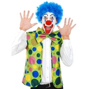 Clown Set Spotty - Vest, Jumbo Bow Tie & Nose