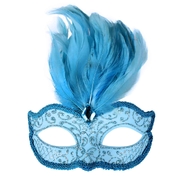Pink Masquerade Mask with Feathers (Daniella)