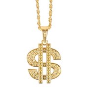 Gold Dollar Sign Necklace