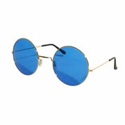 Lennon Hippie Glasses - Large Blue Lenses