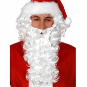White Curly Wig & Beard (Santa)
