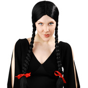 Black Plaits Wig - Wednesday