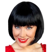 Paige Black Bob with Fringe Wig