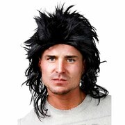 Black Mullet Wig